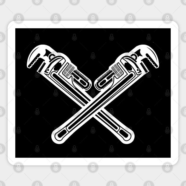 Plumber - Crossed Wrenches Magnet by Kudostees